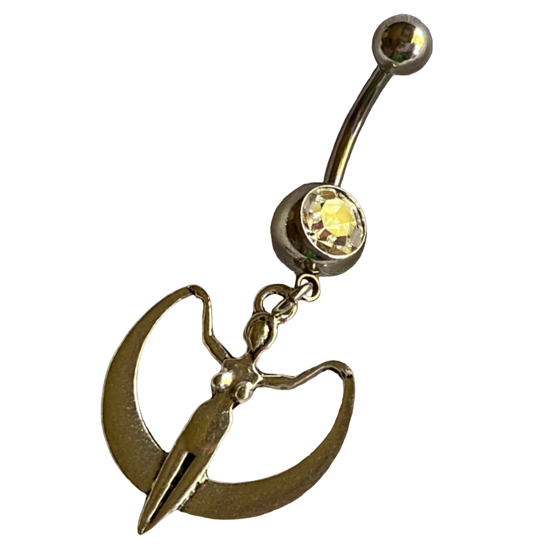 Goddess Belly Button Dangle Ring