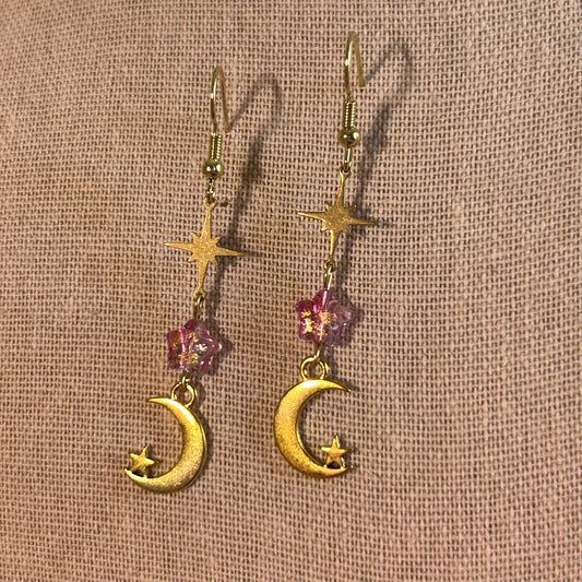 Golden Moon Earrings