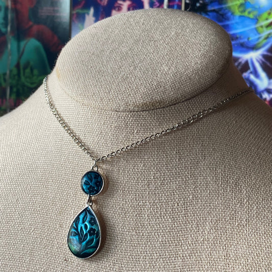 Floral Teardrop Necklace