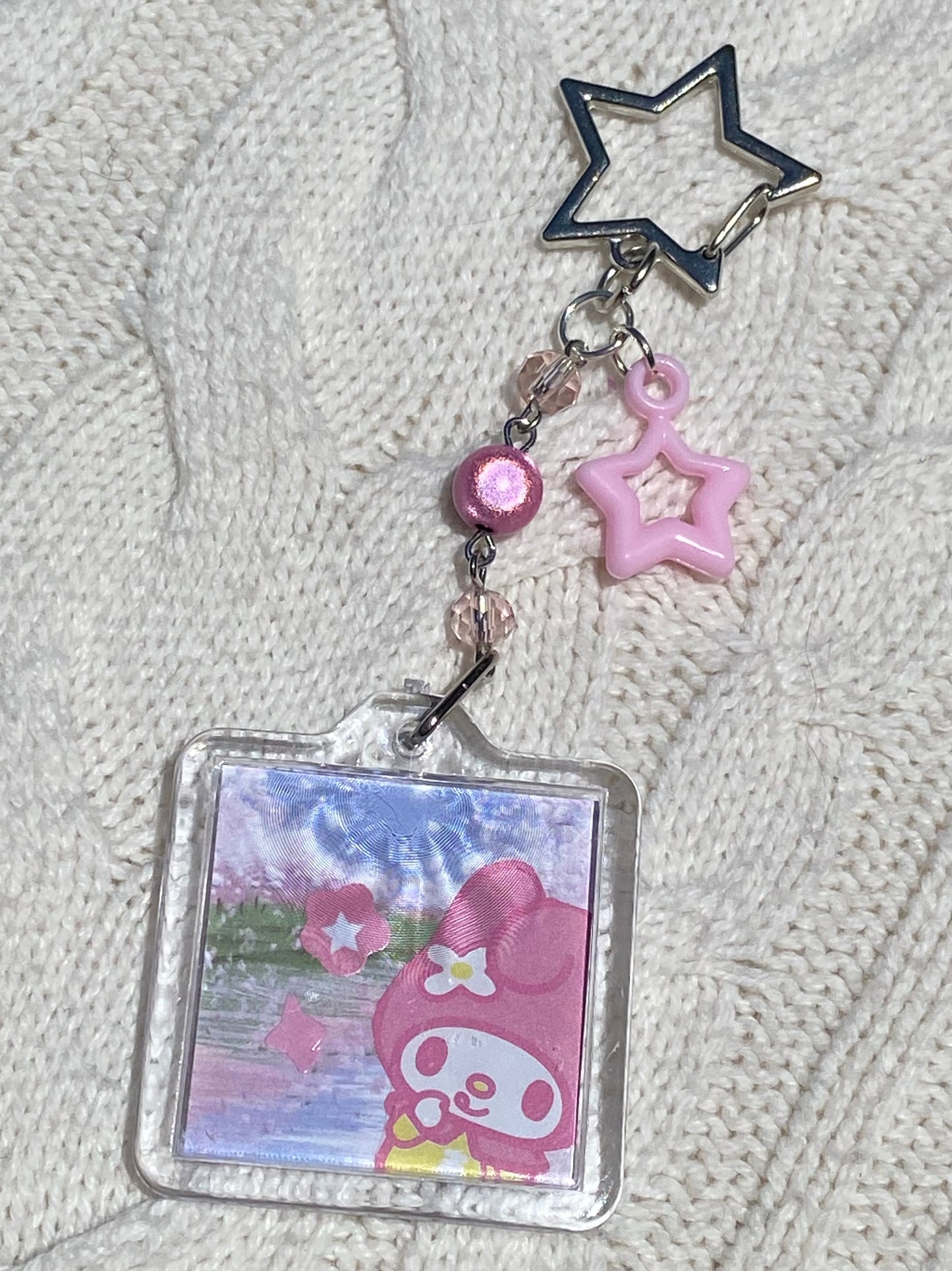 Pink Bunny Keychain