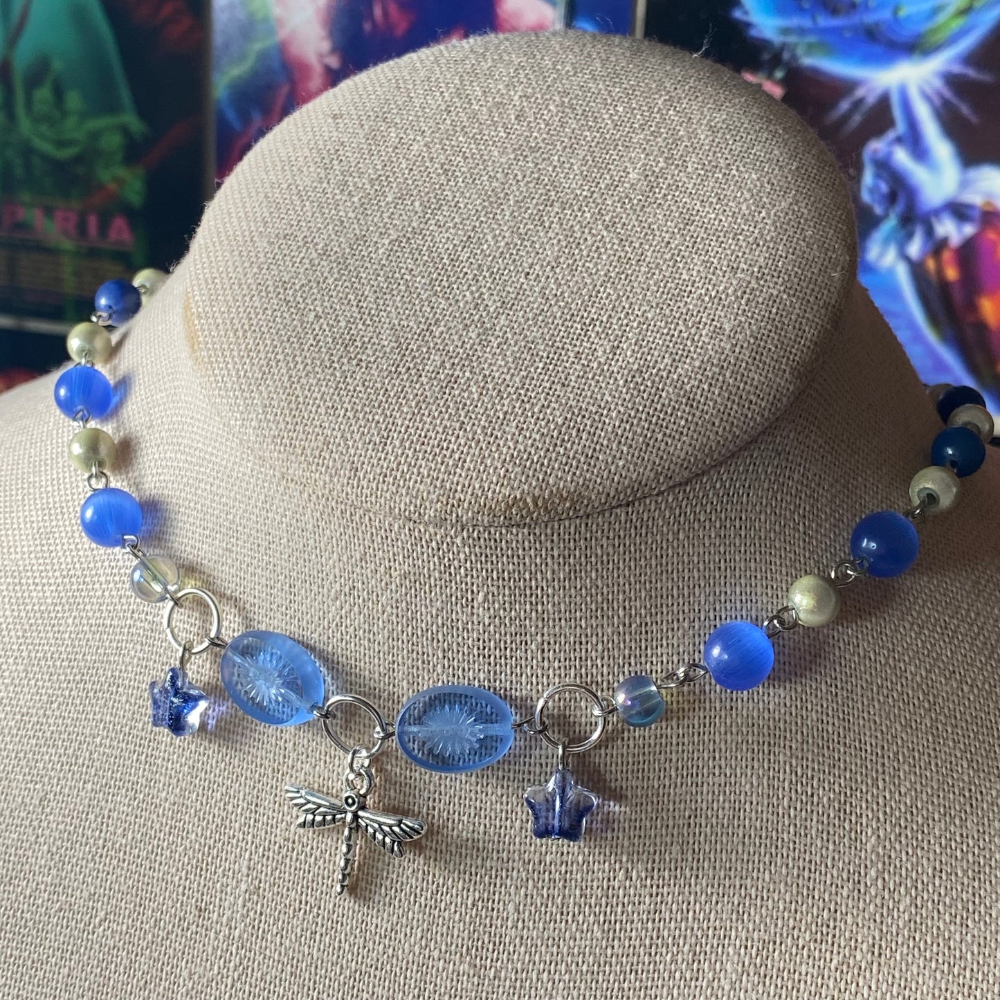 Blue Dragonfly Necklace