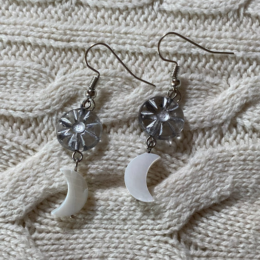 Pearl Moon Earrings