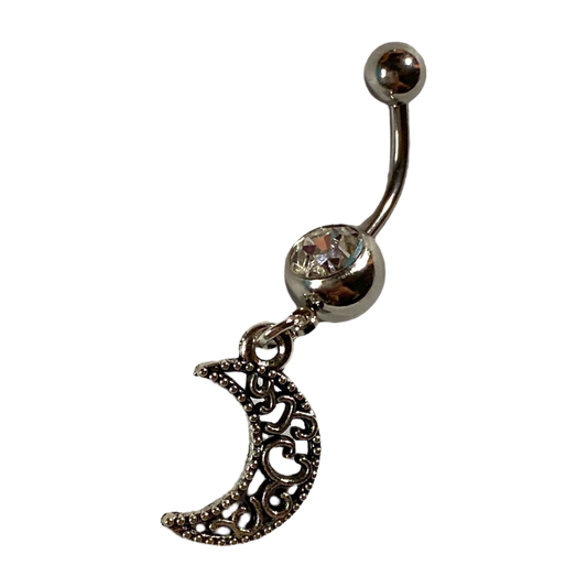 Moon Belly Button Dangle Ring
