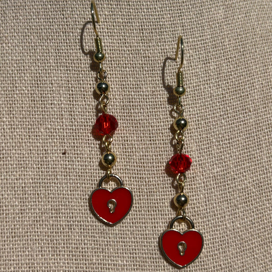 Red Lock Earrings